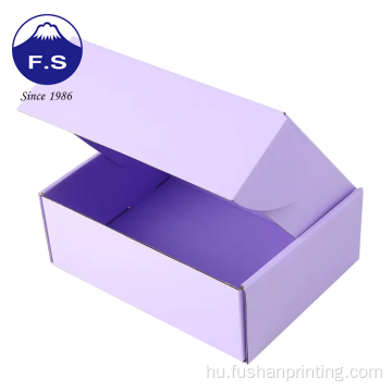 Doboz nyomtatás bőrápoló csomagolás Cutom Purple Mailer dobozok